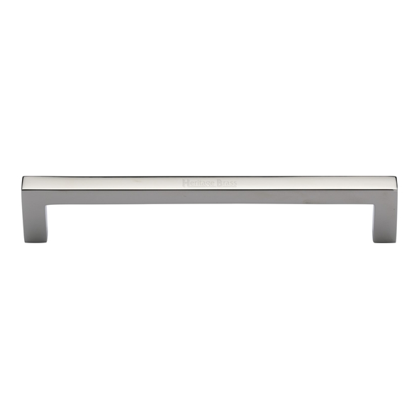 C0339 160-PNF • 160 x 170 x 30mm • Polished Nickel • Heritage Brass City Cabinet Pull Handle